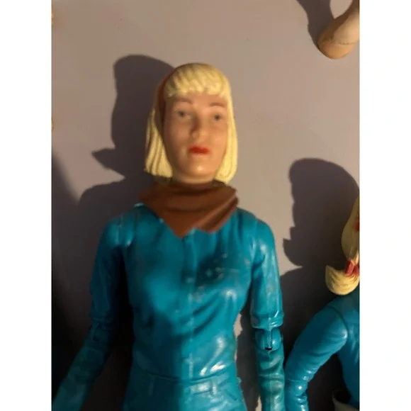 Vintage Marx Toys Johnny West Jane West Figures and Horse Lot Blue Western Style - Picture 3 of 13